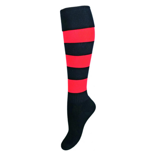 Burley Sekem AFL Sekem Elite Socks B Essendon/West Adelaide - Black