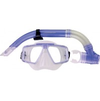 Mirage Quest Adult Silicone Mask and Snorkel Set Purple