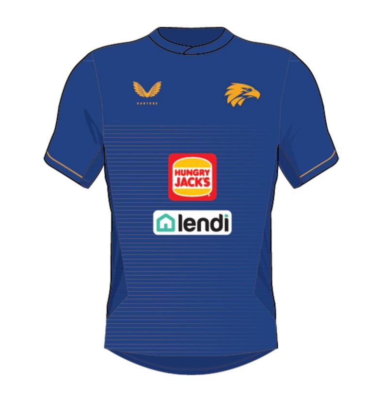 West Coast Eagles New Balance Men's Media Polo Royal (2023) - West